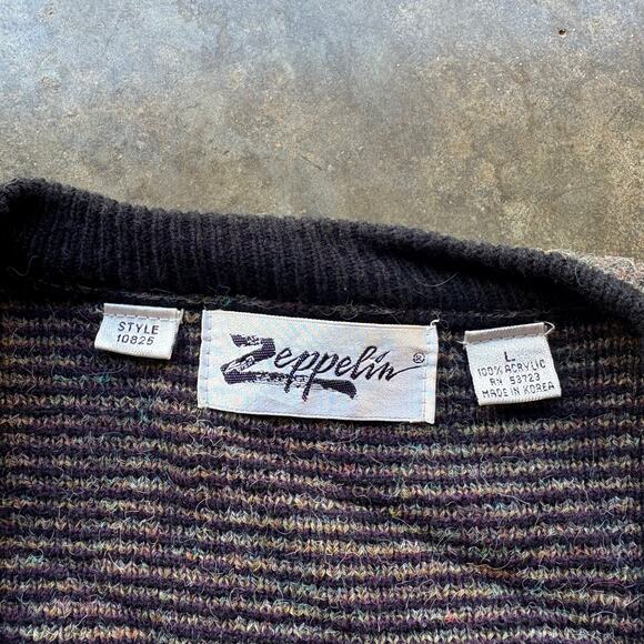 Vintage 90's Zeppelin Soft Cardigan Cobain Style - Picture 4 of 5